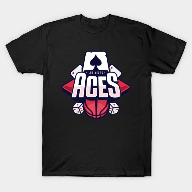 Las Vegas Aces cards T-Shirt by  El-Aal